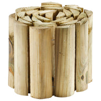 Flexible Timber Log Roll Edging 150 x 1500mm Pressure Treated Garden Border