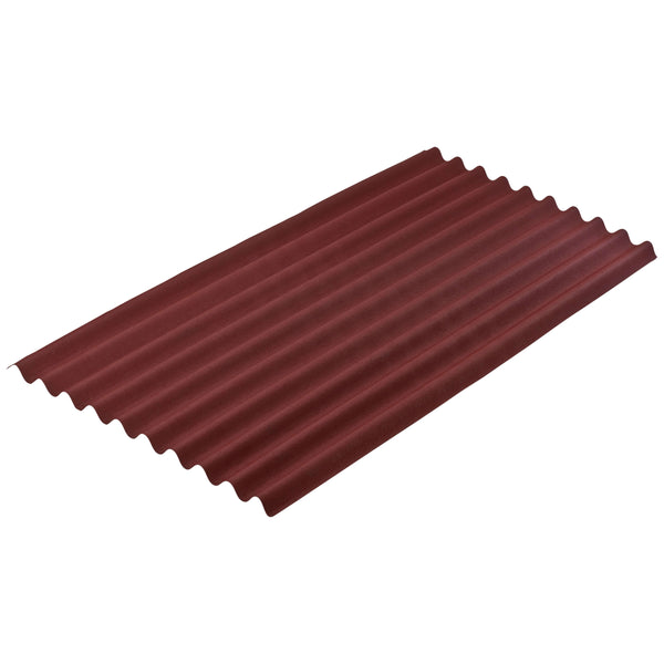 Corrugated Bitumen Roofing Sheets 950 x 2000 x 3mm  Black, Green & Red Available
