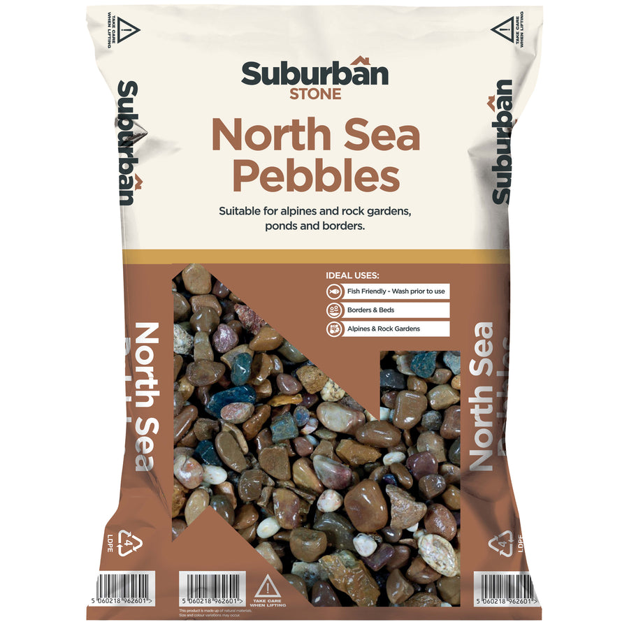 Suburban Stone 20-30mm North Sea Pebbles - Major  bag Chippings Path 20kg Bag