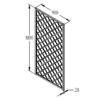 6ft Hidcote Lattice Diamond Trellis | 1ft 2ft 3ft Wide | Garden Pressure Treated