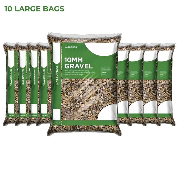 10 bags of 25kg 10mm Gravel Pea Shingle Major Aggregate Natural bulk  discount