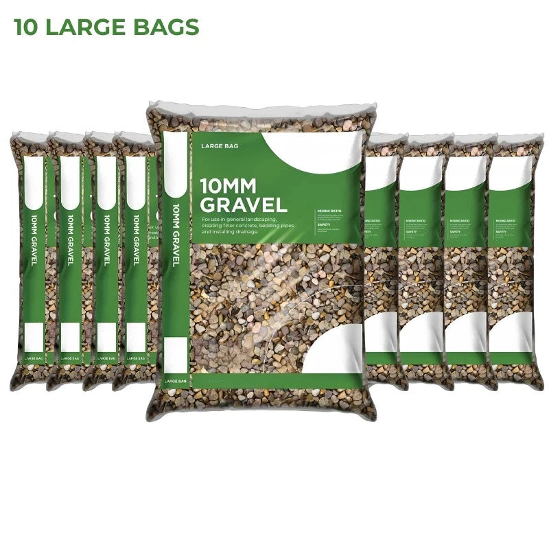 10 bags of 25kg 10mm Gravel Pea Shingle Major Aggregate Natural bulk  discount