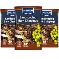 100L bags Garden Bark Chippings Decorative Mulch Landscaping Wood Chips UK Stock