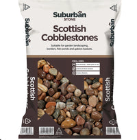 Suburban Stone 50-80mm Scottish Cobbles - Major Bag Polybag Approx 20kg Bag