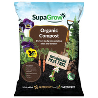 SupaGrow 50L Peat Free Organic Garden Compost Soil Improver mulit buy uk trade