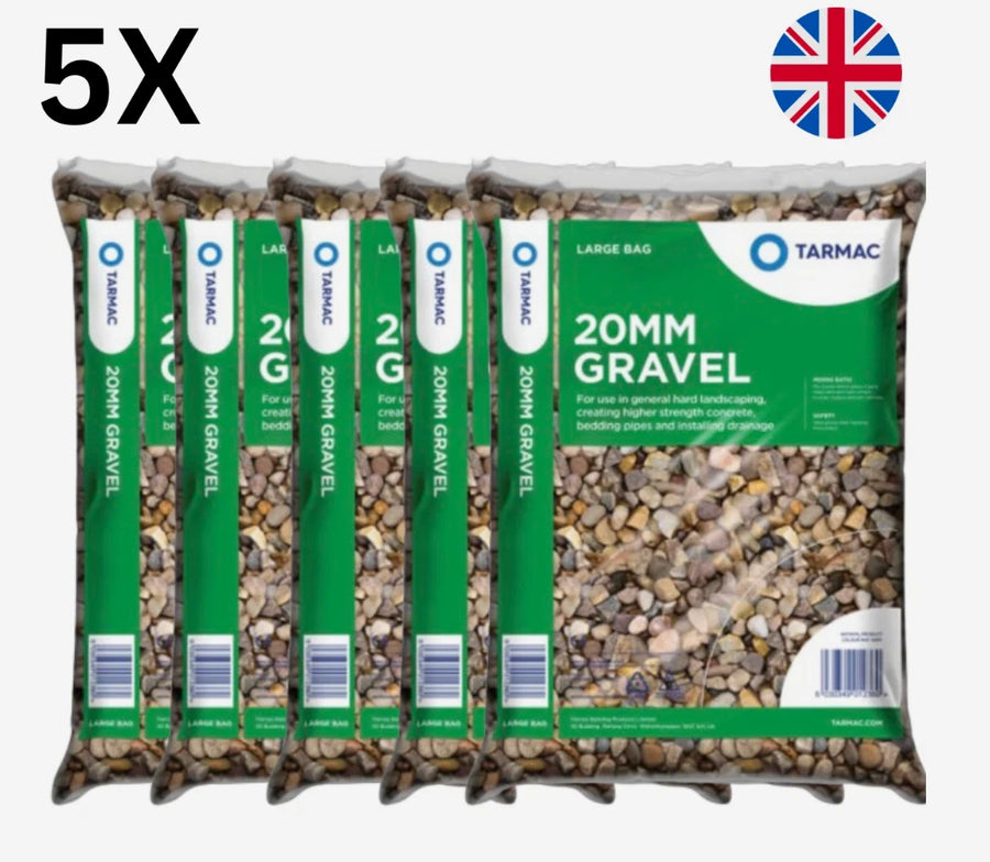 5 x 20mm Tarmac Gravel Pea Shingle 25KG Multi-Buy - Bulk Discount Free Delivery!