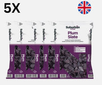 5 x 40mm Plum Slate Chippings - 20kg Each - Bulk Discount