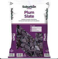 5 x 40mm Plum Slate Chippings - 20kg Each - Bulk Discount