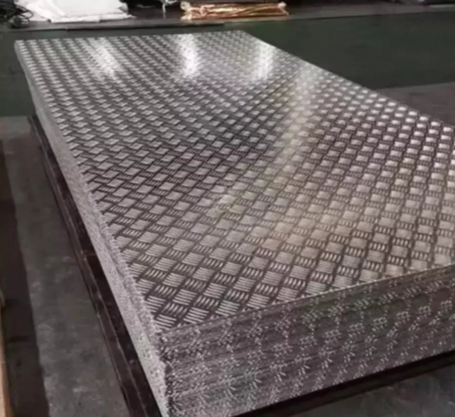 Aluminium Chequer Plate Sheet 8x4 | 5-Bar Anti-Slip Tread | 1.5mm–6mm | UK Delivery
