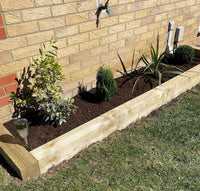 Treated Timber Garden Railway Sleeper - Garden Edging - 100 x 150 x 1200mm